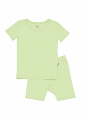 Kyte BABY Mint Green pistachio Short Sleeve Top & Shorts Pajama Set size 4t